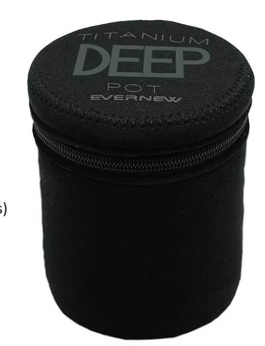 EVERNEW NP Case for Deep Pot – black neoprene zip case, front studio view