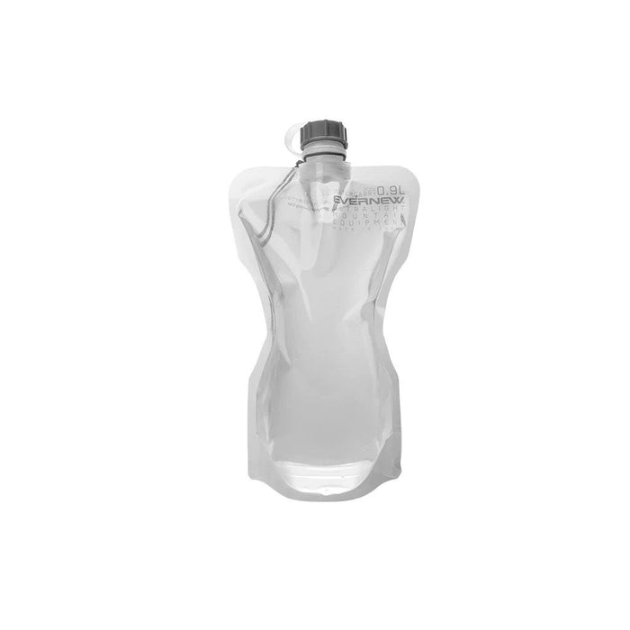 Evernew water carry – collapsible soft water bottle with grey cap, front studio view