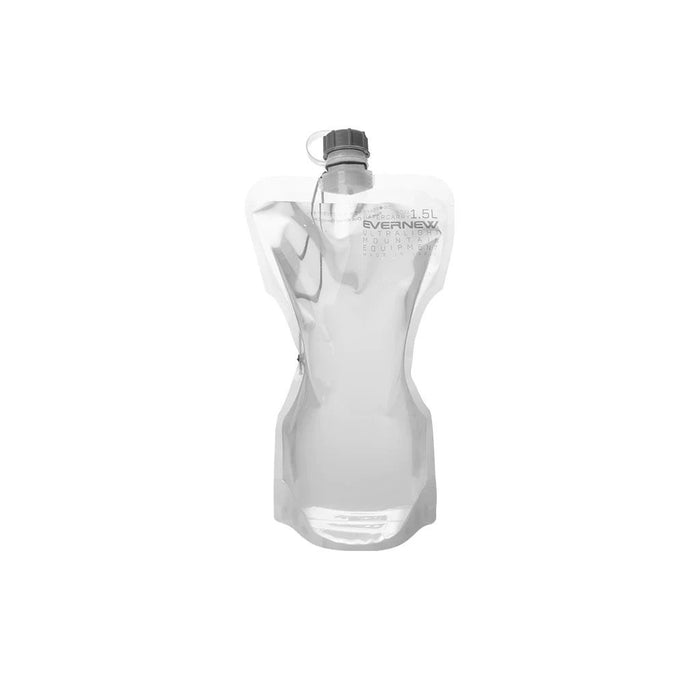 Evernew water carry – collapsible soft water bottle with grey cap, studio view