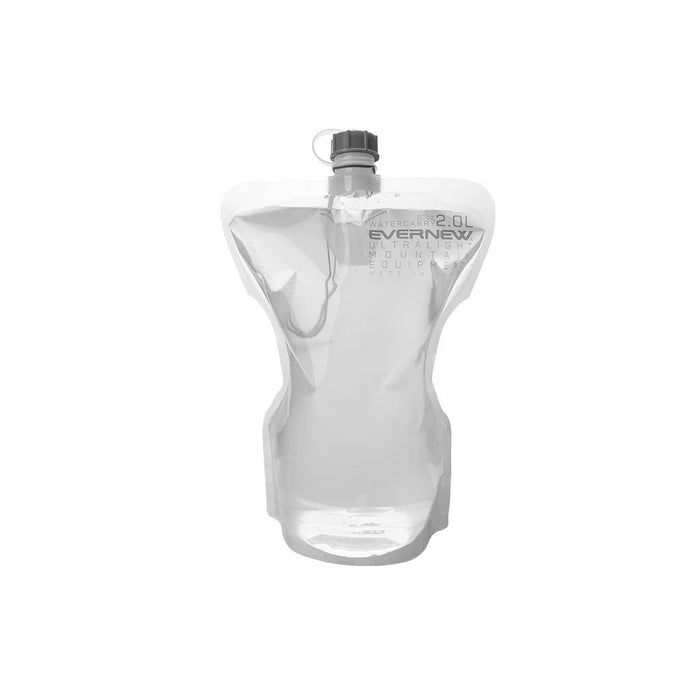 Evernew water carry – collapsible soft water bottle with grey cap, studio view