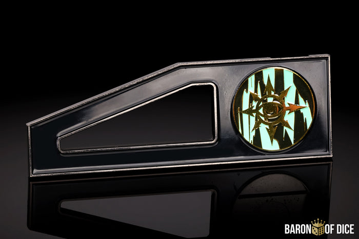 Eye of Chaos | Aquamarine | Metal Combat Gauge | Baron Coin™ Compatible
