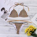 Fabulous Women Bikini Sexy Stripe Printing Set - shop.livefree.co.uk