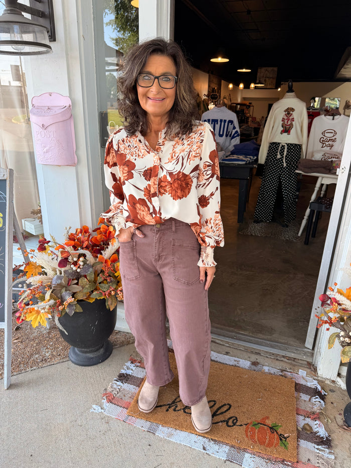 Fall Floral Mix Blouse
