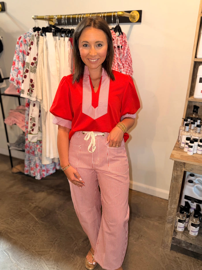 Fan Favorite Striped Barrel Pant