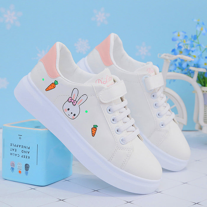 Fashion big kids sports soft-soled white shoes - Livefree