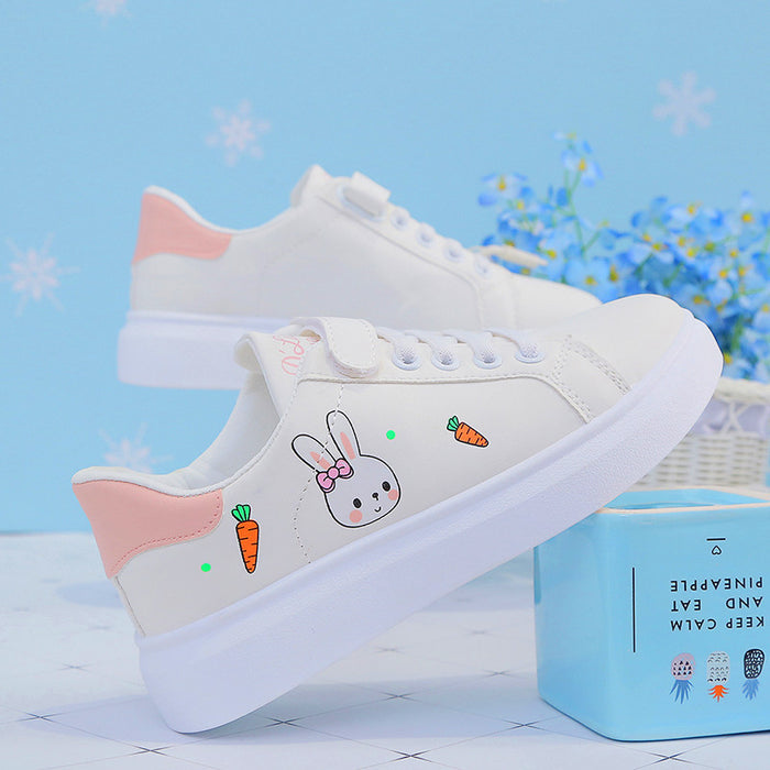 Fashion big kids sports soft-soled white shoes - Livefree