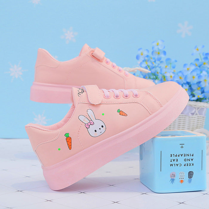 Fashion big kids sports soft-soled white shoes - Livefree
