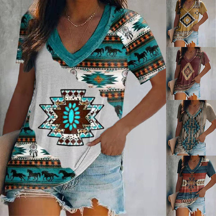 Fashion Top Spring And Summer New Double Collar Short Sleeved T-Shirt For Women - Livefree
