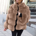 Faux fur stitching women's jacket - Livefree