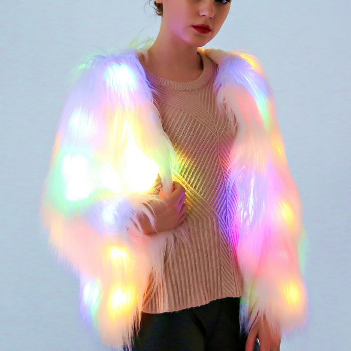 Festival Fur Coat LED Jacket - Livefree