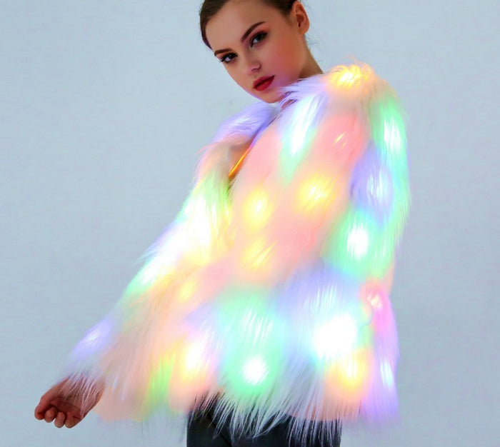 Festival Fur Coat LED Jacket - Livefree