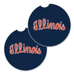 Fighting Illini 2-Pack Navy Script Coasters