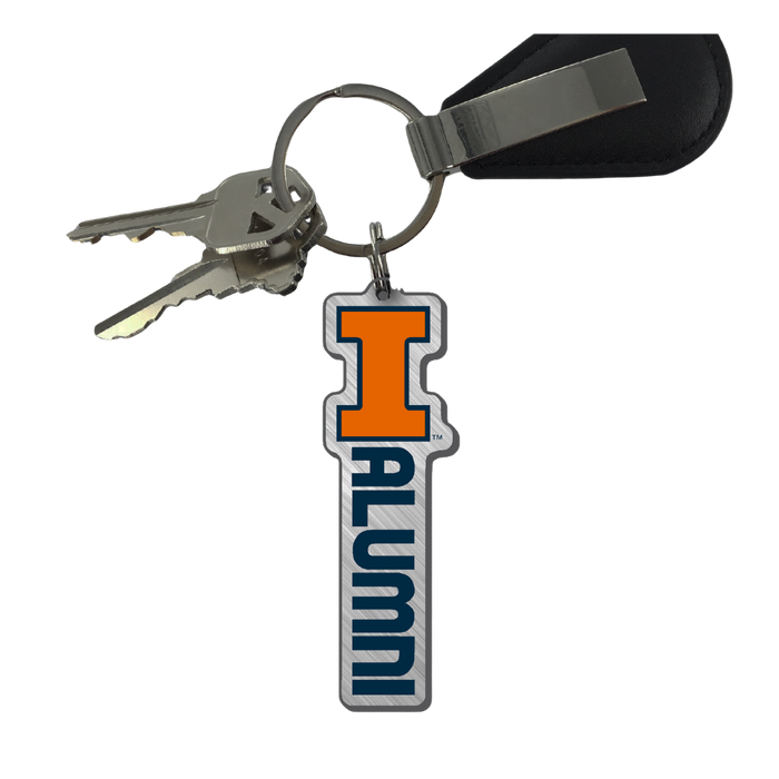Fighting Illini Acrylic Block I Alumni Keychain