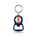 Fighting Illini Bottle Opener Navy Keychain