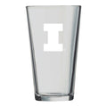Fighting Illini Etched Pint Glass