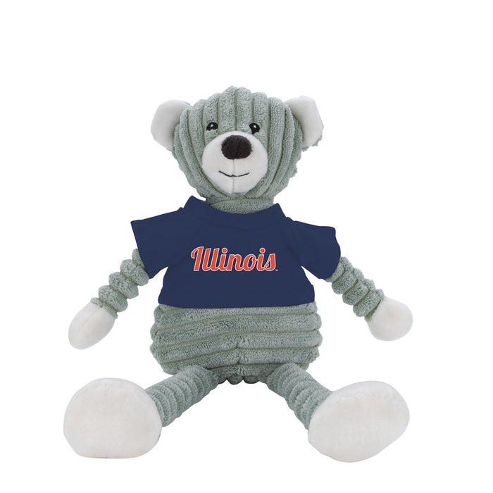 Fighting Illini Grey Script Plush Bear