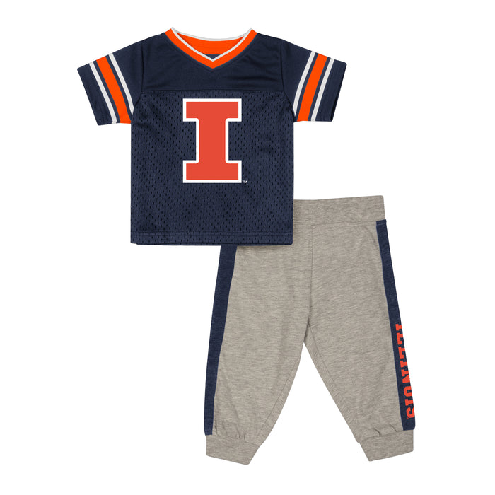 Fighting Illini Infant Football Jersey and Bottoms Set