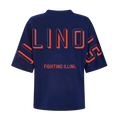 Fighting Illini Navy Front & Back Oversize Tee