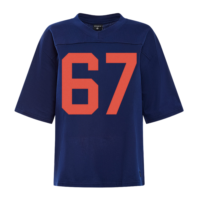 Fighting Illini Navy Front & Back Oversize Tee