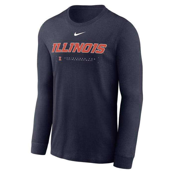 Fighting Illini Navy Long-Sleeve Nike T-Shirt