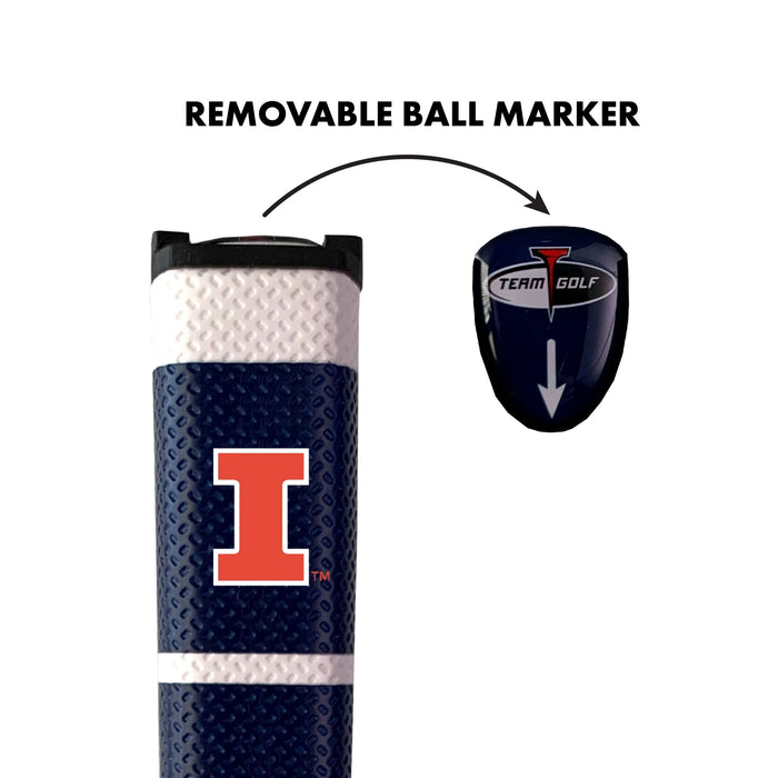 Fighting Illini Navy Putter Grip