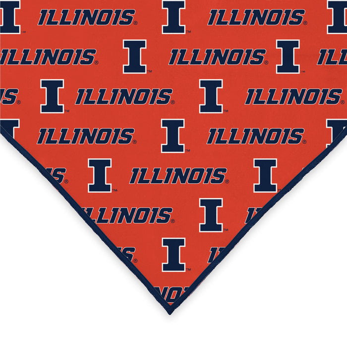 Fighting Illini Orange Dog Bandana