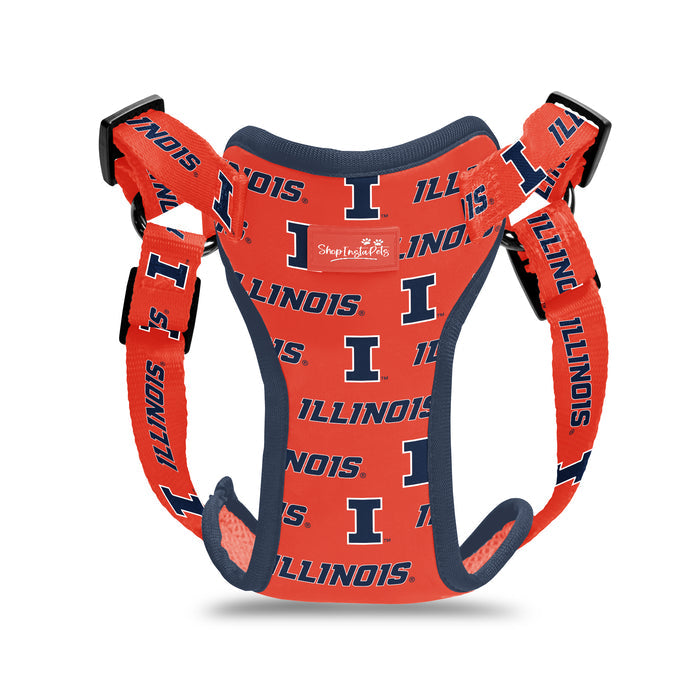 Fighting Illini Orange Dog Harness