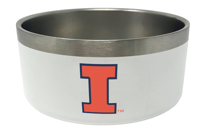 Fighting Illini Stainless Steel Dog Bowl