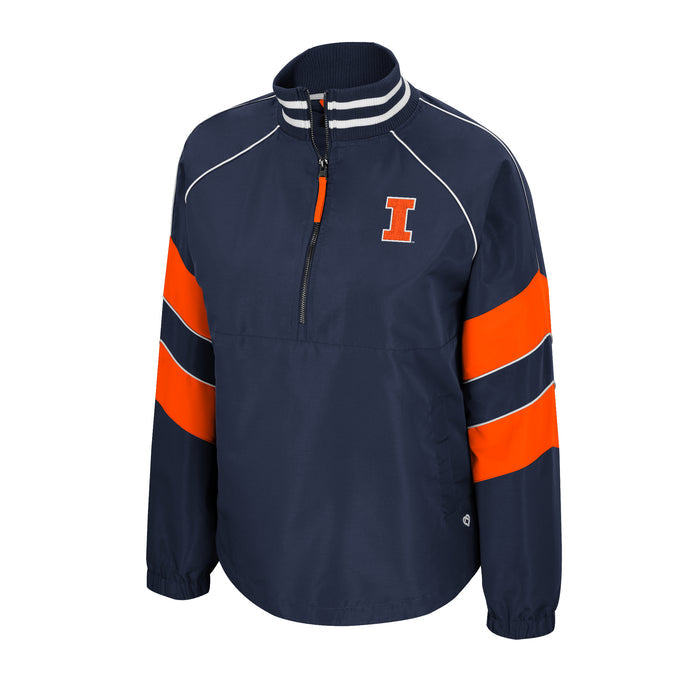 Fighting Illini Women's Applique Stripe Sleeve Windbreaker