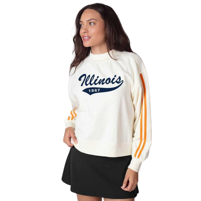 Fighting Illini Women's Chicka-D Varsity Mock Neck Crew