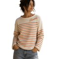 Fighting Illini Women's Chunky Rolled Script White & Orange Sweater
