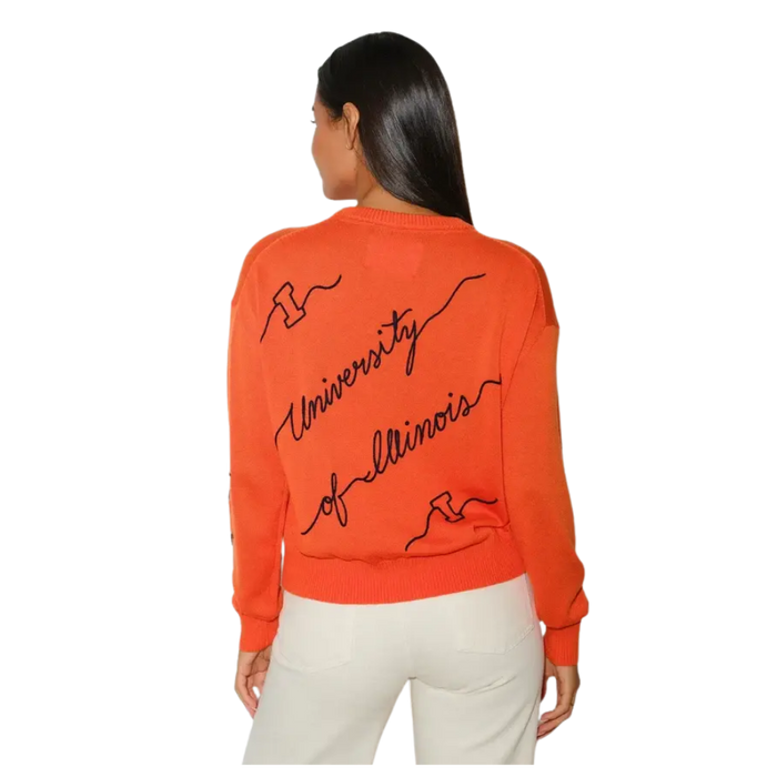 Fighting Illini Women's Kadyluxe Orange Love Letter Sweater