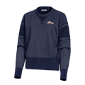Fighting Illini Women's Navy Antigua Sueded Script Crewneck