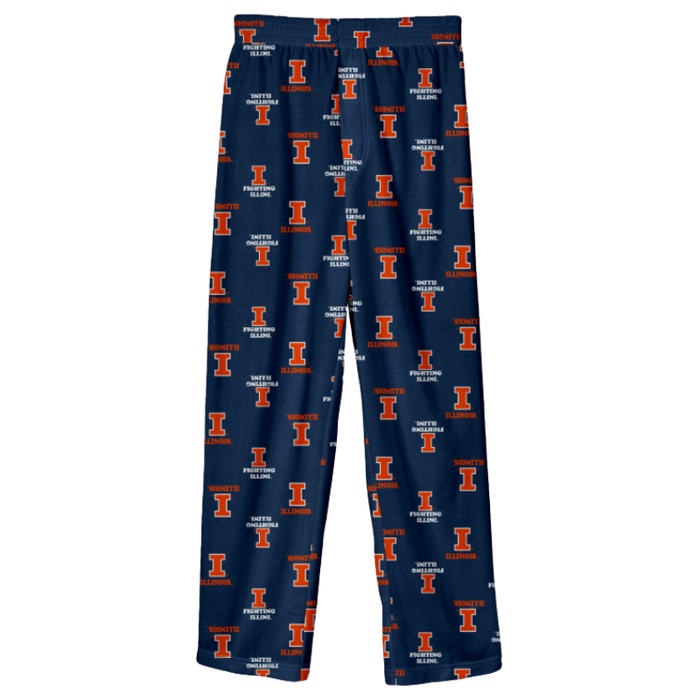 Fighting Illini Youth Navy Multi Logo Pajama Pants