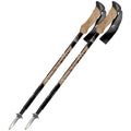 FIZAN Compact 1947 Desert – pair of poles in desert tan with cork grip, angled studio view