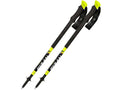 FIZAN Compact Pro Trekking Poles – pair of black and yellow poles, angled studio view