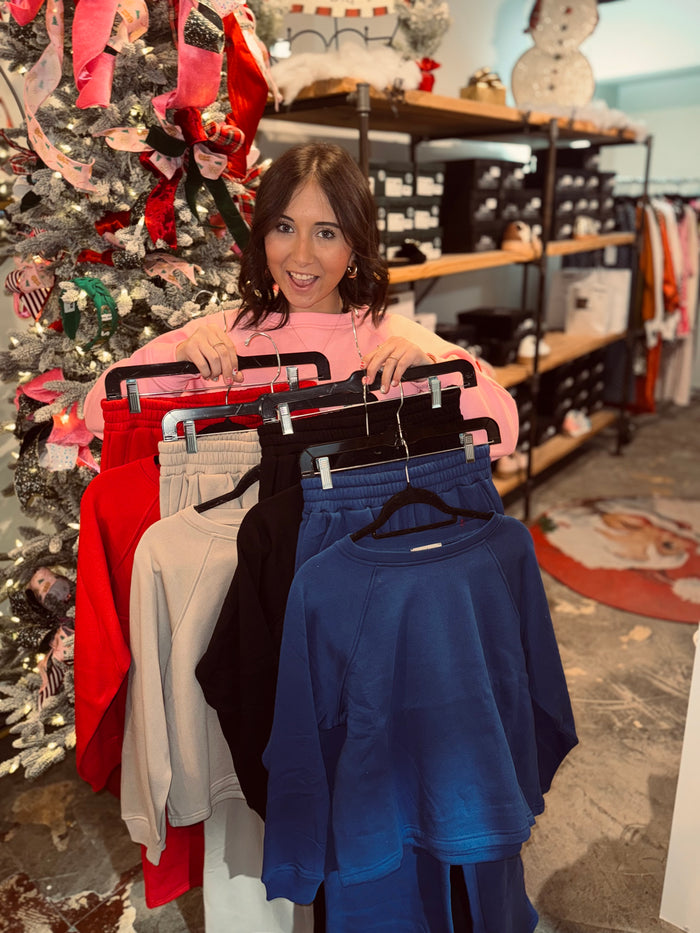 Fleece Pullover Sweatpants Set