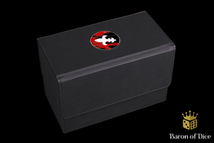 Fleur De Lis | Red | Wargaming & Datasheet Box | Baron's Coin™ Compatible