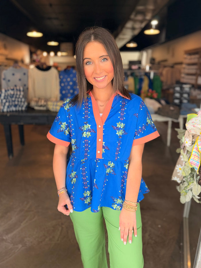 Floral Peplum Top
