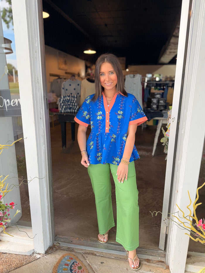 Floral Peplum Top