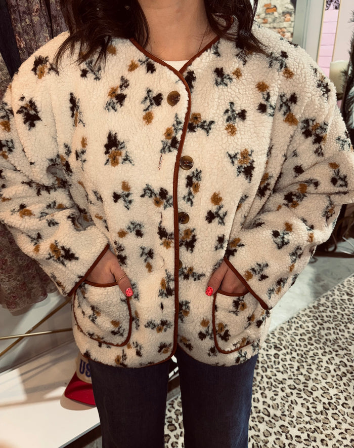 Floral Sherpa Jacket
