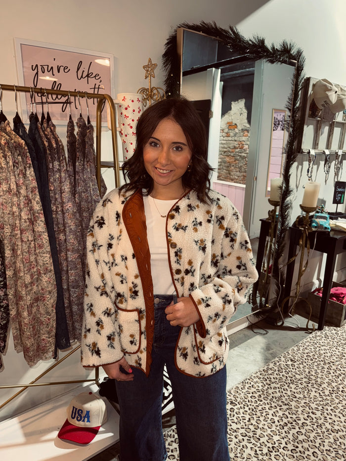 Floral Sherpa Jacket