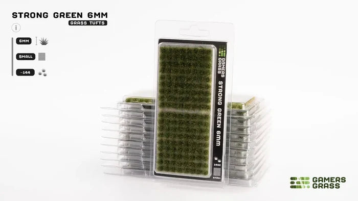 Gamers Grass | Grass Tuft | Small 6mm | Strong Green
