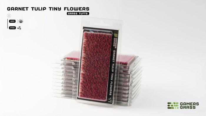 Gamers Grass | Tiny Flower Tuft Set | Garnet Tulip