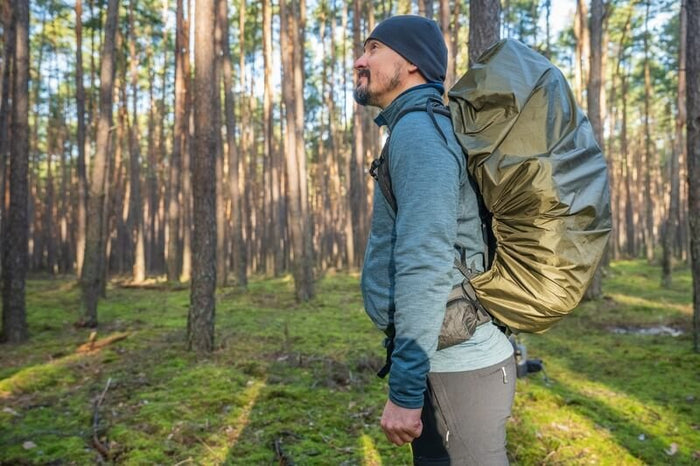 Outdoorline Gear Sling / Pack Cover / Hammock Chair – pack cover worn while hiking