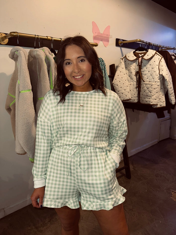 Gingham Lounge Set