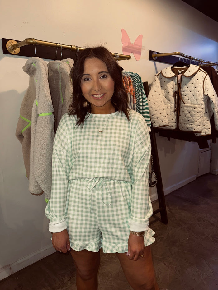 Gingham Lounge Set