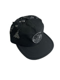 Glacial Gear Foldable Trail Hat in black – top angled view on white background