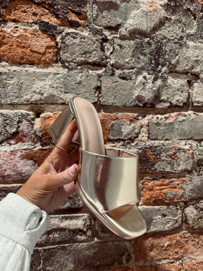 Gold Mule Heel