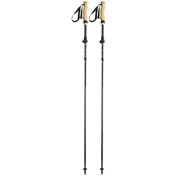 Gossamer Gear FT3 folding trekking poles, pair extended – full length studio view